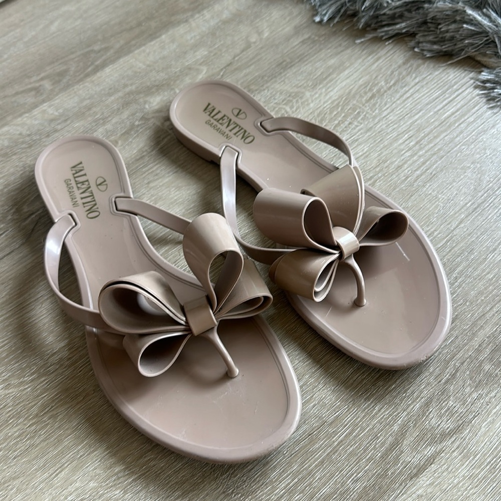 Valentino bow jelly sandals (like rockstud) sz 39 Rare!